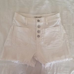 Madewell High Rise Button Fly Denim Shorts